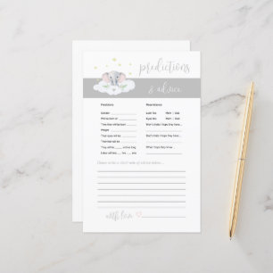 Elephant Baby Advice and Predictions Game Grey