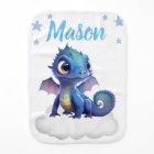 Elephant Baby Blankets Star Blue Name