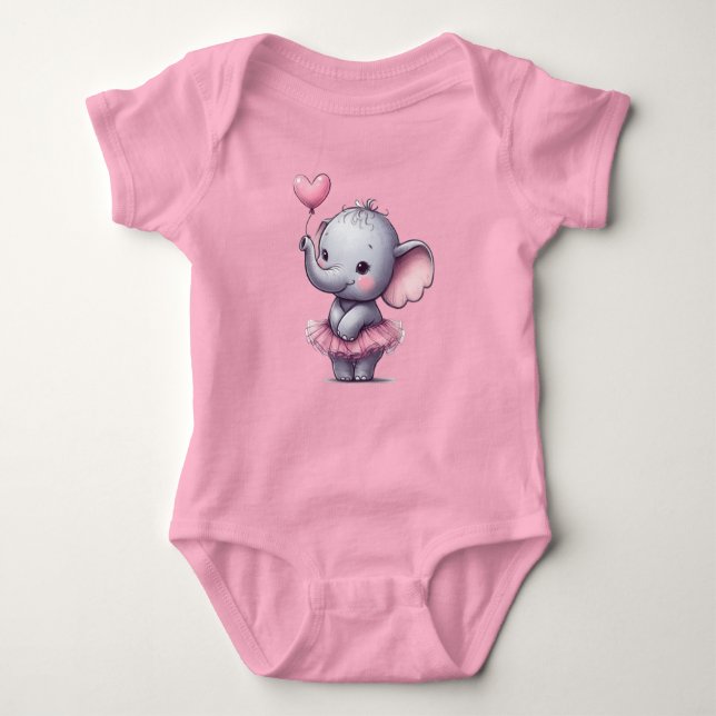 Elephant Baby Bodysuit (Front)