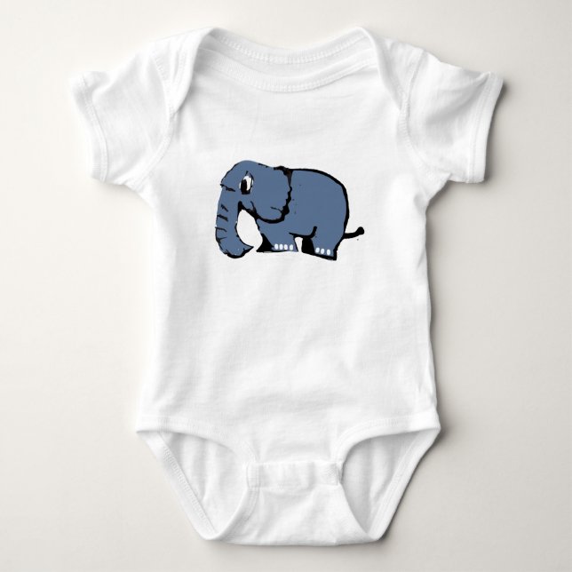 Elephant Baby Bodysuit (Front)