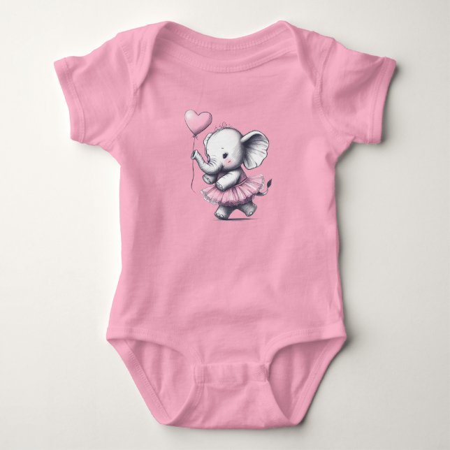 Elephant Baby Bodysuit (Front)