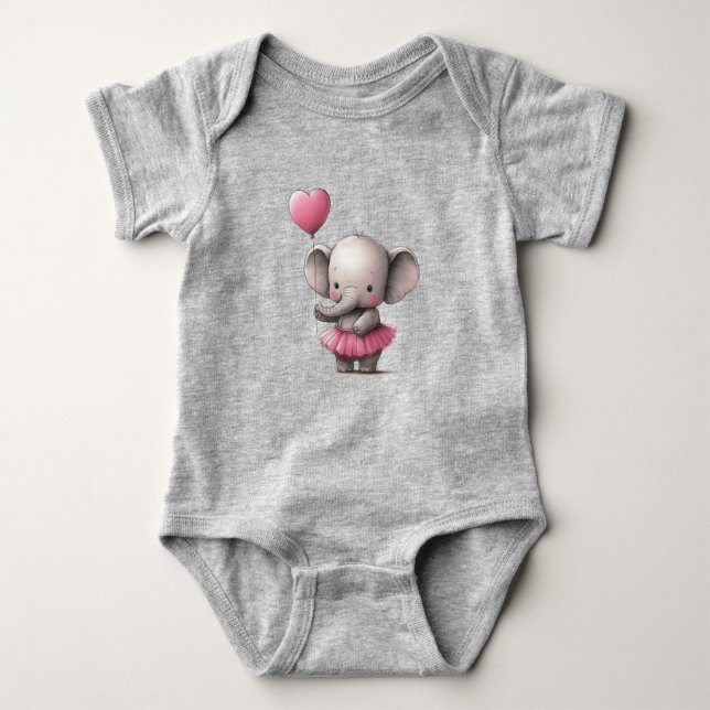 Elephant Baby Bodysuit (Front)