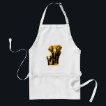Elephant & Baby Elephant Standard Apron<br><div class="desc">Elephant & Baby Elephant Walking. Sephia Tones Digital Animal Artworks - Elephants Art - Animals in Nature Digital Edited Pictures Photos - Cartoon Comic Style Pop Art Elephant Artwork</div>