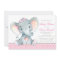Elephant Baby Girl Shower Invitations