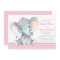 Elephant Baby Girl Shower Invitations