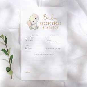Elephant Baby Predictions & Advice Shower Game