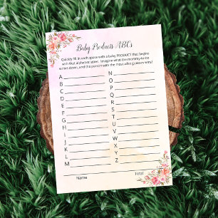 Elephant Baby Products ABCs Shower Game Card