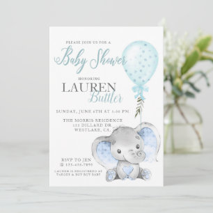 ELEPHANT, BABY SHOWER, BOY SHOWER, ITS A BOY