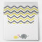 Elephant Baby Shower Envelope Yellow Grey Chevron