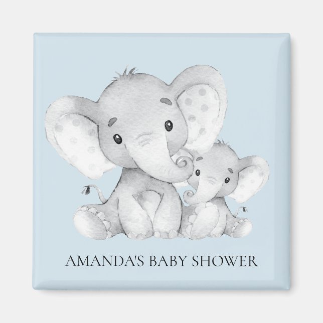 Elephant Baby Shower Favour Magnet (Front)