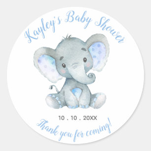 Elephant Baby Shower Favour Sticker