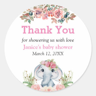 Elephant Baby Shower Gift Tags