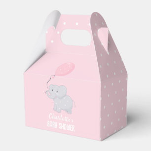 Elephant Baby Shower Girl Cute Favour Box