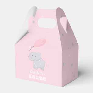 Elephant Baby Shower Girl Cute Favour Box