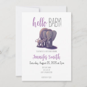 Elephant Baby Shower Invitation