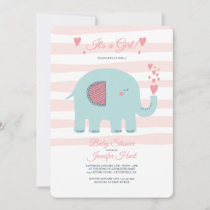 Elephant Baby Shower Invitation