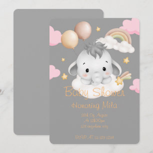 ELEPHANT BABY SHOWER INVITATION