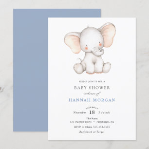Elephant Baby Shower invitation