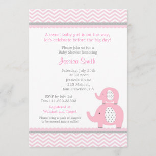 Elephant Baby Shower Invitation