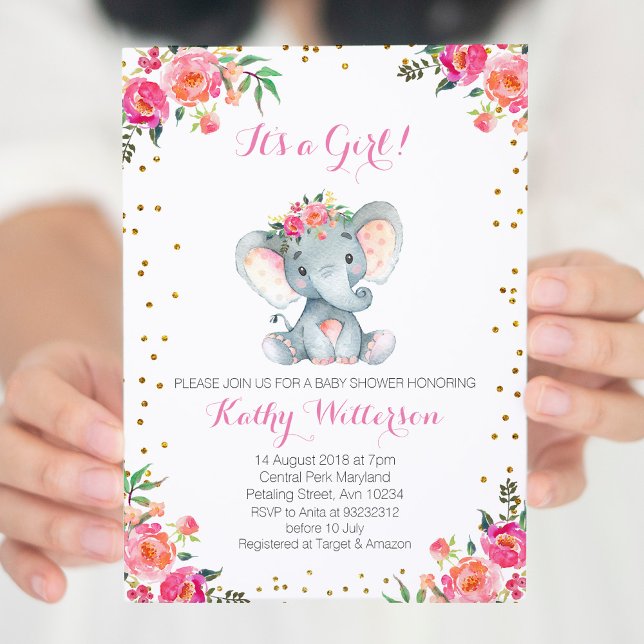 Elephant baby shower invitation (Creator Uploaded)