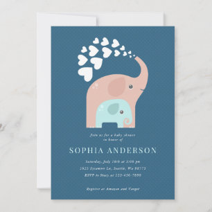 Elephant Baby Shower Invitation