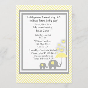 Elephant Baby Shower Invitation