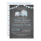 Elephant Baby Shower Invitation Boy - Chalkboard