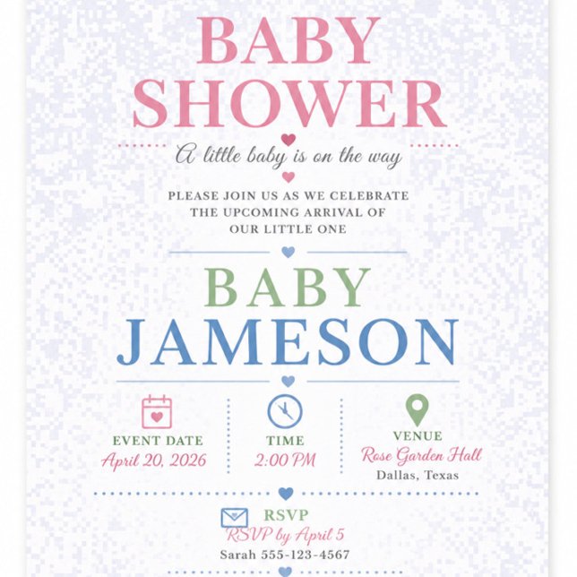 Elephant Baby Shower Invitation Custom Name (Creator Uploaded)
