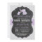 Elephant Baby Shower Invitation Purple and Grey