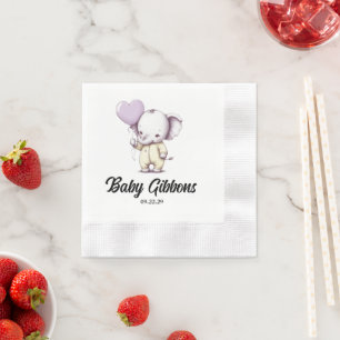 Elephant Baby Shower Napkin