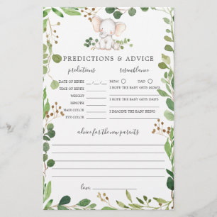 Elephant Baby Shower Predictions and Advice