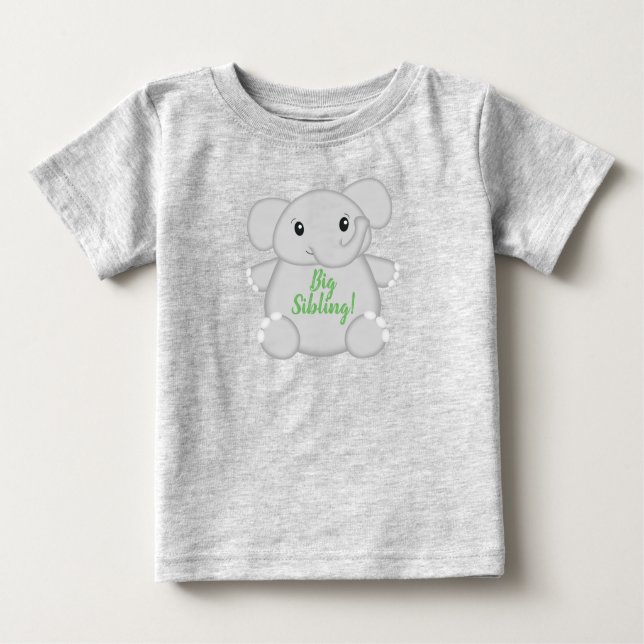 Elephant Baby Shower Safari T-Shirt (Front)