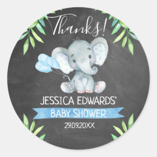 Elephant Baby Shower Stickers
