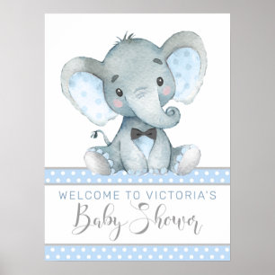 Elephant Baby Shower Welcome Sign