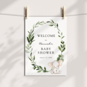 Elephant Baby Shower Welcome Sign