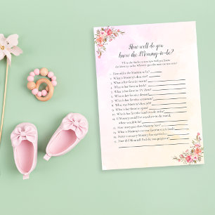 Elephant Baby Shower Who Knows Mummy Best Game Invitation