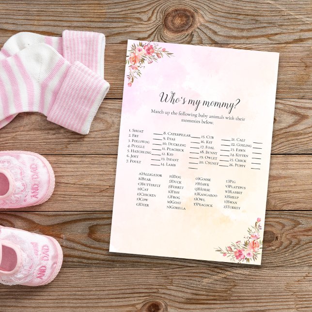 Elephant Baby Shower Who's My Mommy Invitation (Creator Uploaded)