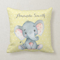 Elephant Baby Yellow and Gray