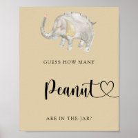 Elephant Balloon - guess how many peanut