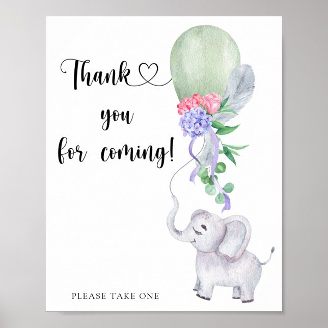 Elephant & Balloon \ Thank you for coming Poster (Front)
