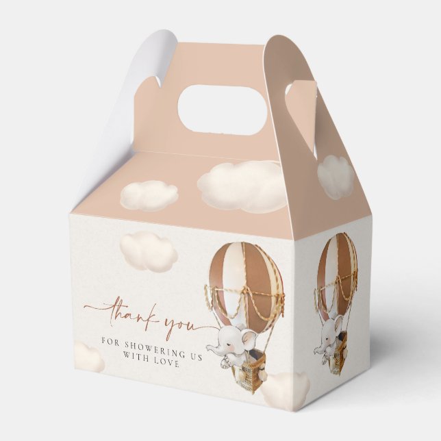 Elephant Balloons Favour Box (Front Side)