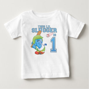 Elephant Baseball 1st Birthday Baby T-Shirt