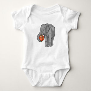 Elephant Basketball player Basketball Baby Bodysuit