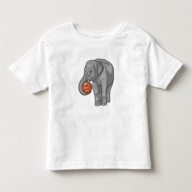 Elephant Basketball player Basketball Toddler T-Shirt (Front)