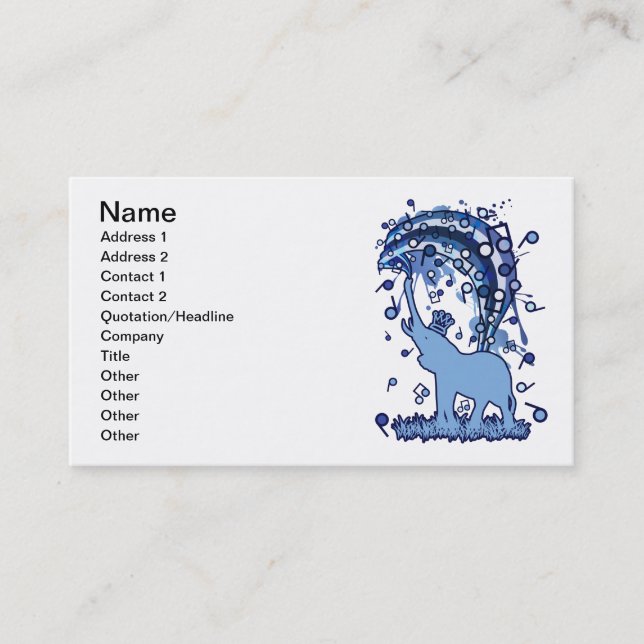 Elephant_Bathing Business Card (Front)