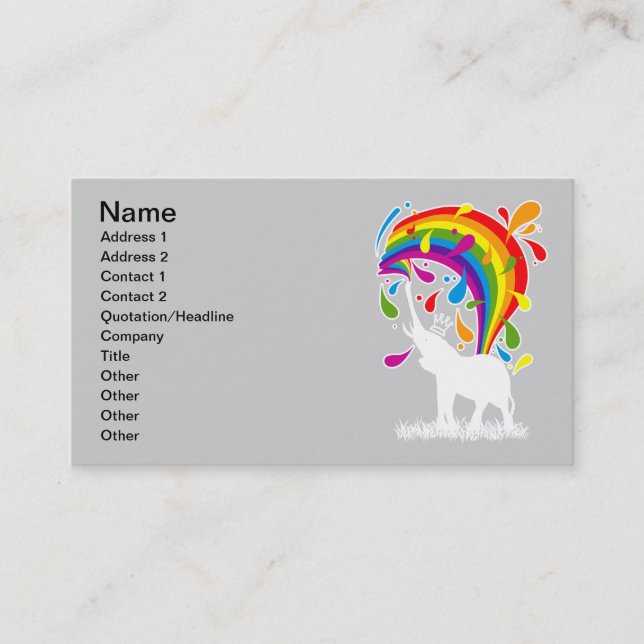 Elephant_Bathing Business Card (Front)