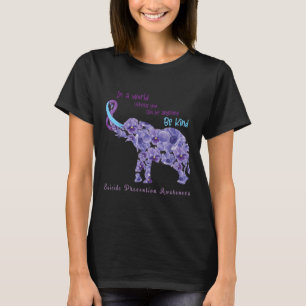 Elephant Be Kind Semicolon Suicide Prevention Awar T-Shirt