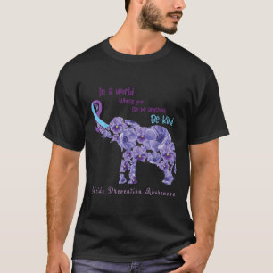 Elephant Be Kind Semicolon Suicide Prevention Awar T-Shirt