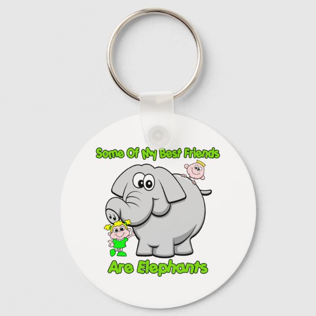 Elephant Best Friends Key Ring (Front)