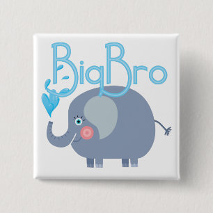 Elephant Big Bro 15 Cm Square Badge